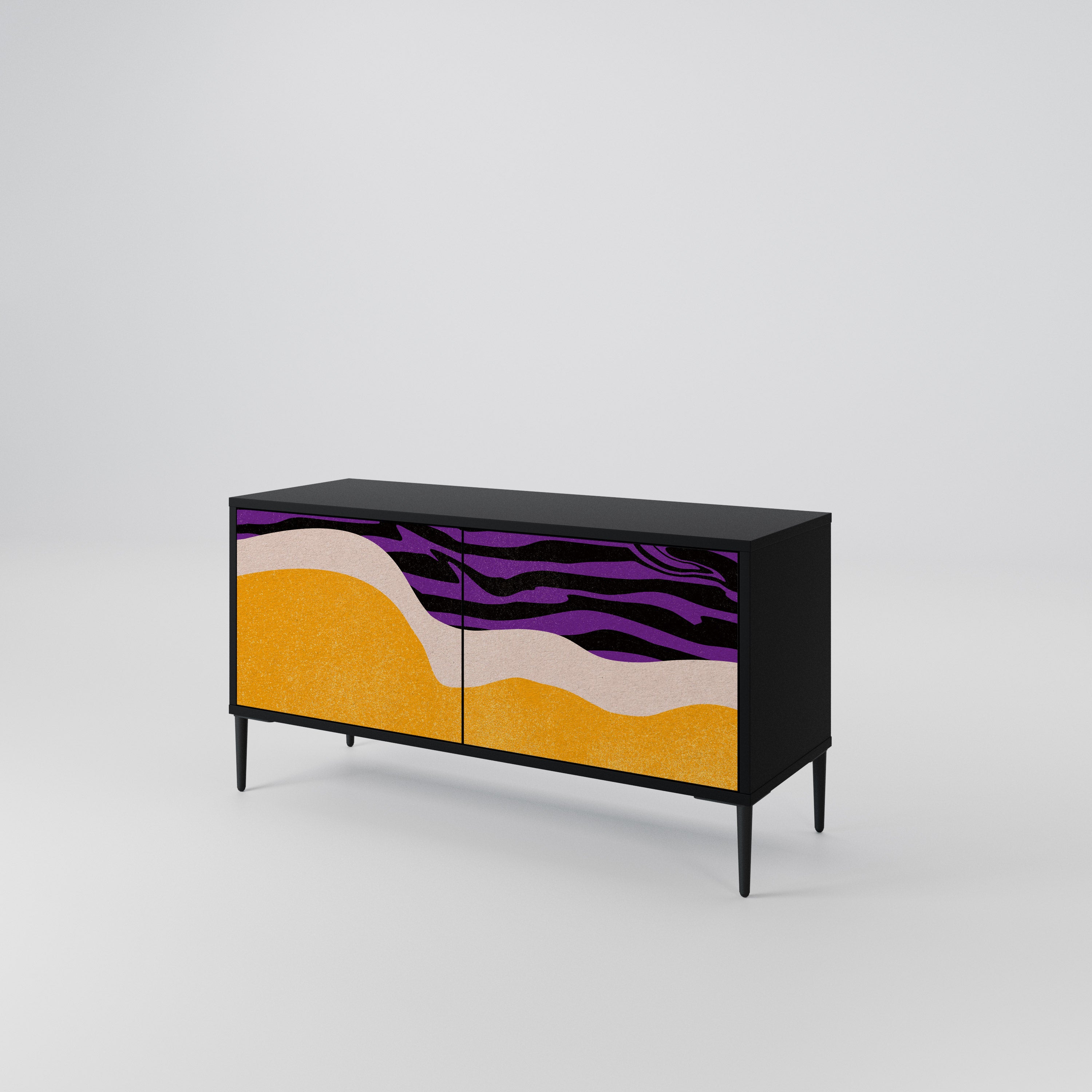 INDEPENDENT BORDER Mueble de TV Compacto de 2 puertas