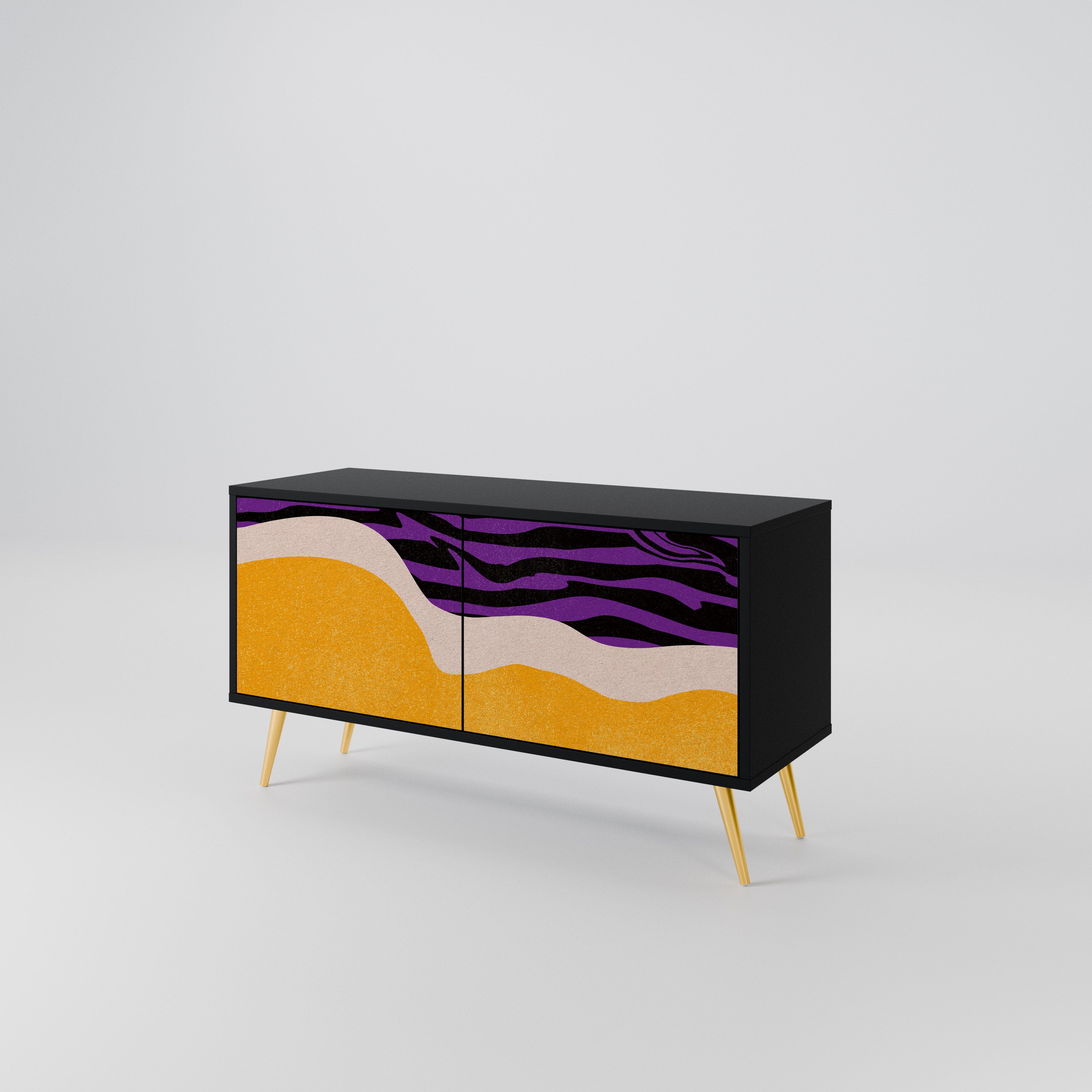 INDEPENDENT BORDER Mueble de TV Compacto de 2 puertas