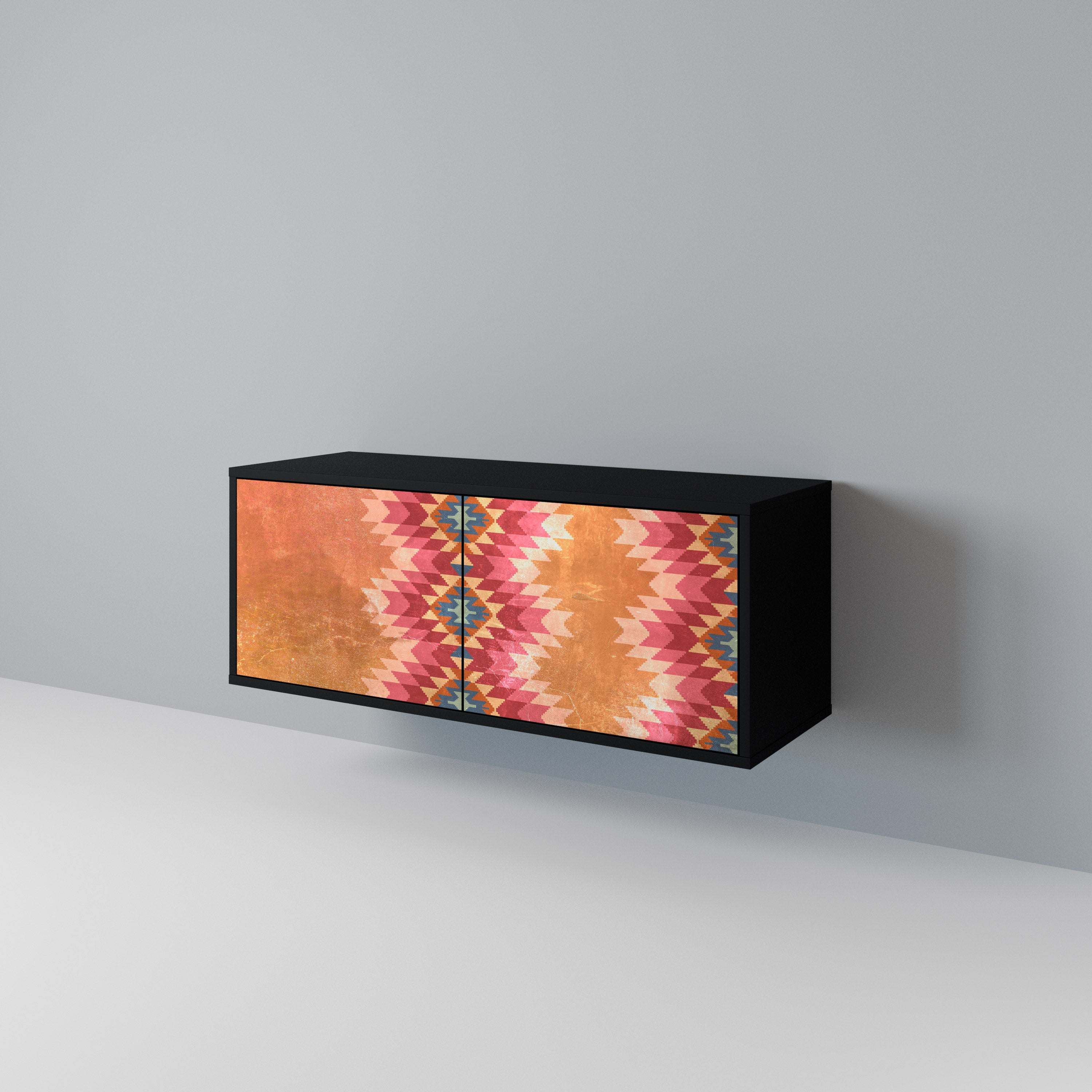 INDIAN FOLK Kompaktní dvoudveřový TV stolek