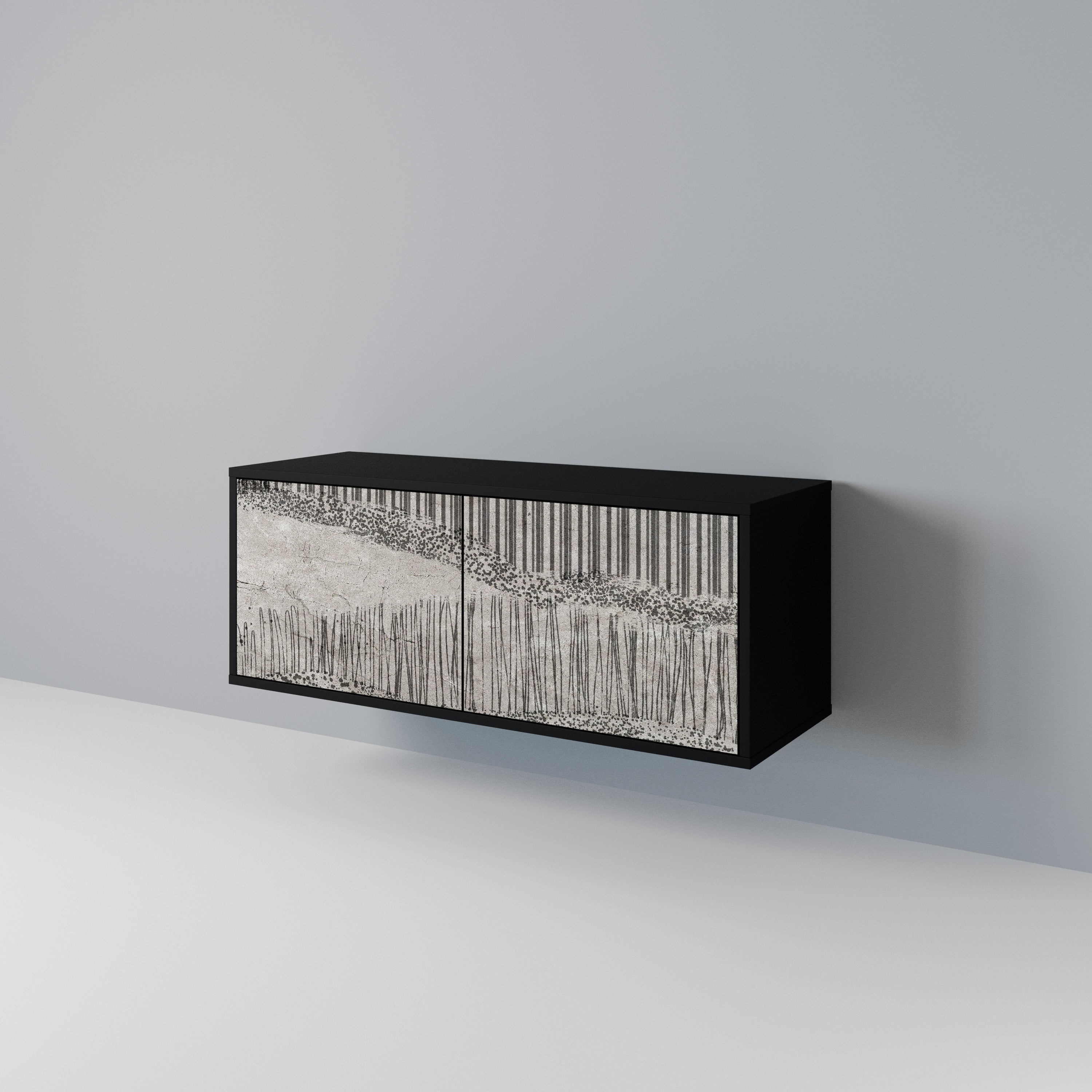 GRAIN LINES Kompaktní dvoudveřový TV stolek