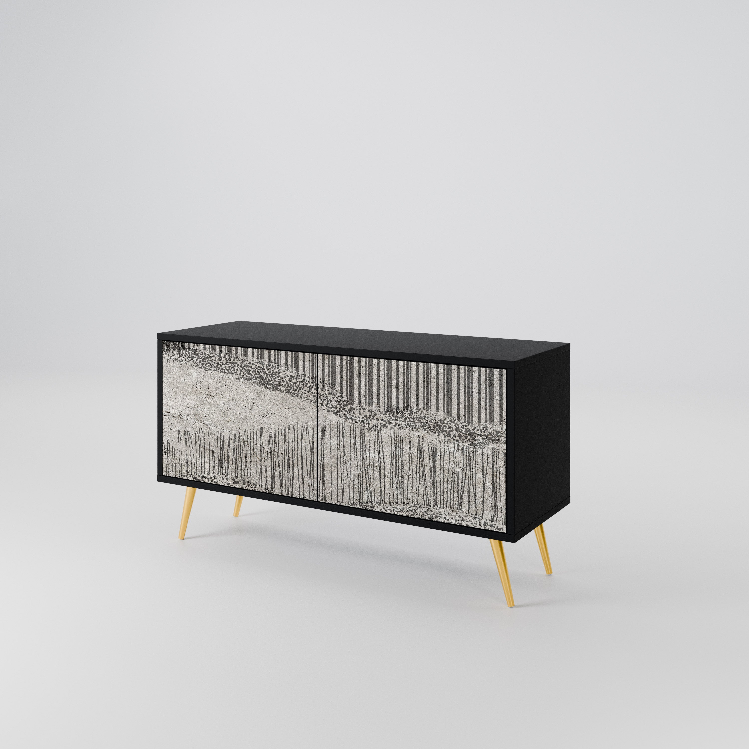 GRAIN LINES Kompaktní dvoudveřový TV stolek