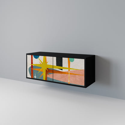 INTERSTELLAR VIBES Mueble de TV Compacto de 2 puertas