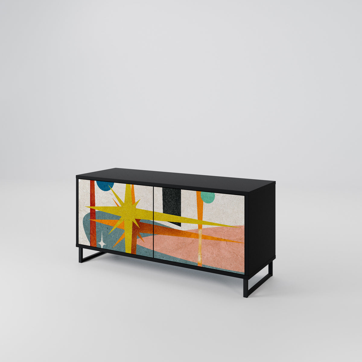 INTERSTELLAR VIBES Mueble de TV Compacto de 2 puertas