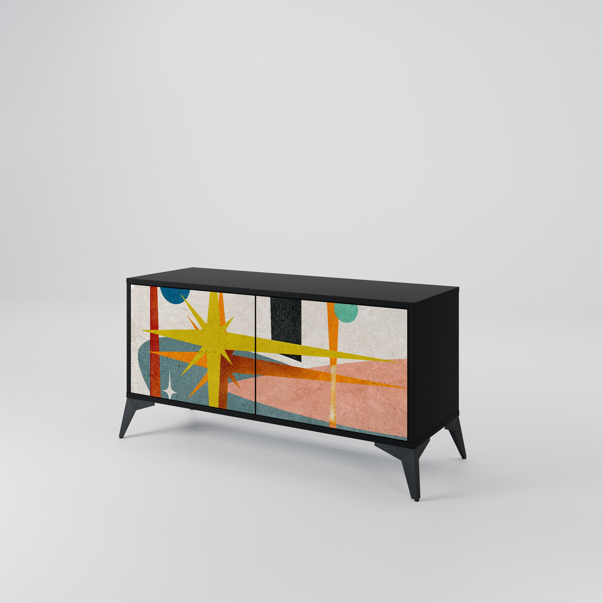 INTERSTELLAR VIBES Mueble de TV Compacto de 2 puertas