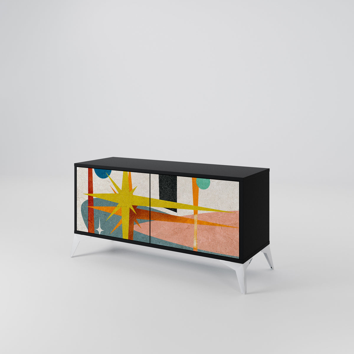 INTERSTELLAR VIBES Mueble de TV Compacto de 2 puertas