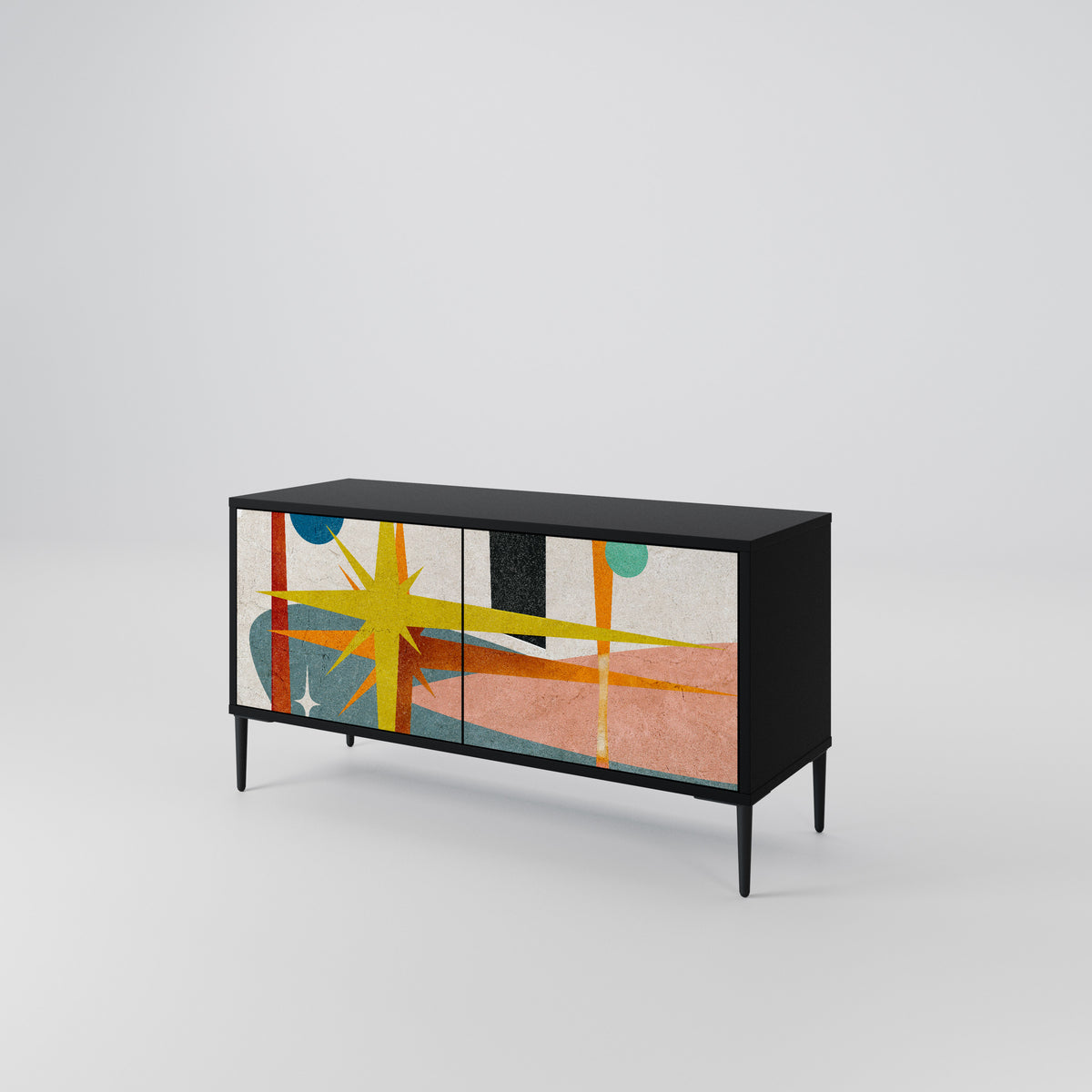 INTERSTELLAR VIBES Mueble de TV Compacto de 2 puertas