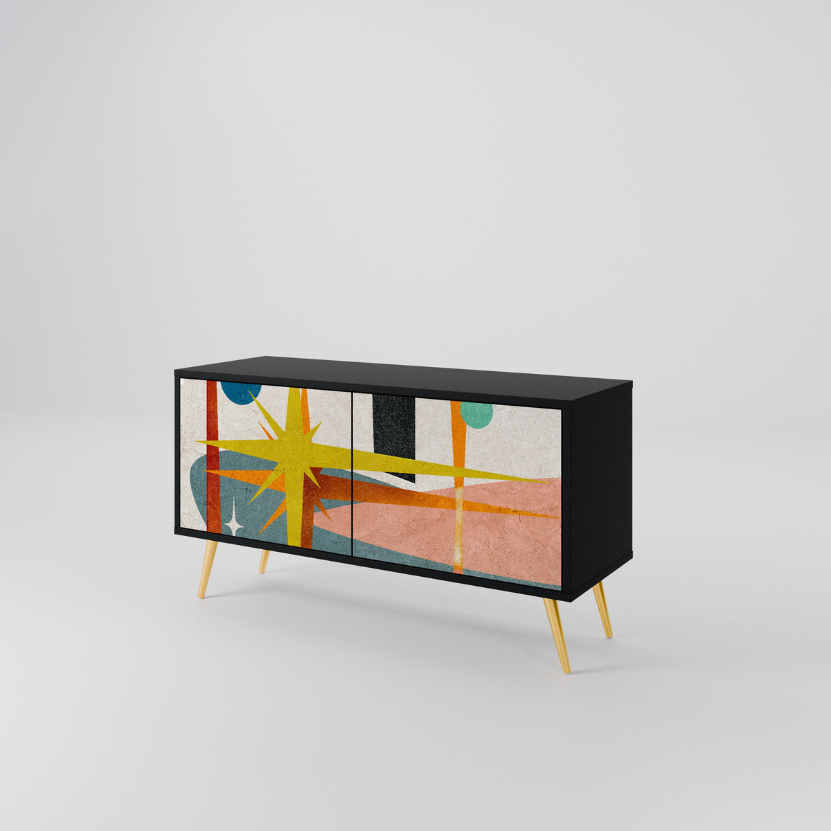 INTERSTELLAR VIBES Mueble de TV Compacto de 2 puertas