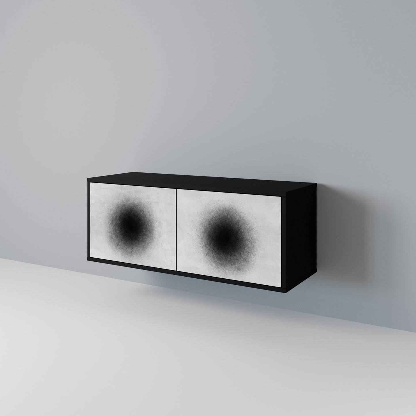 BLACK HOLE Móvel de TV Compacto de 2 Portas