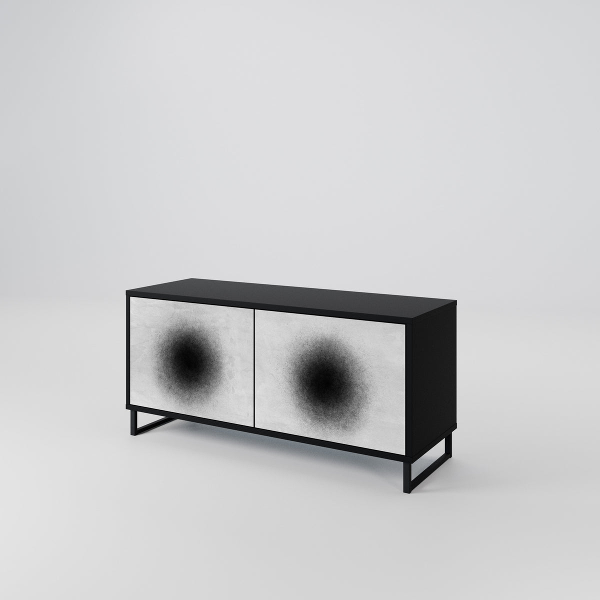 BLACK HOLE Kompaktní dvoudveřový TV stolek