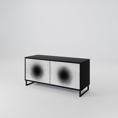 BLACK HOLE Móvel de TV Compacto de 2 Portas