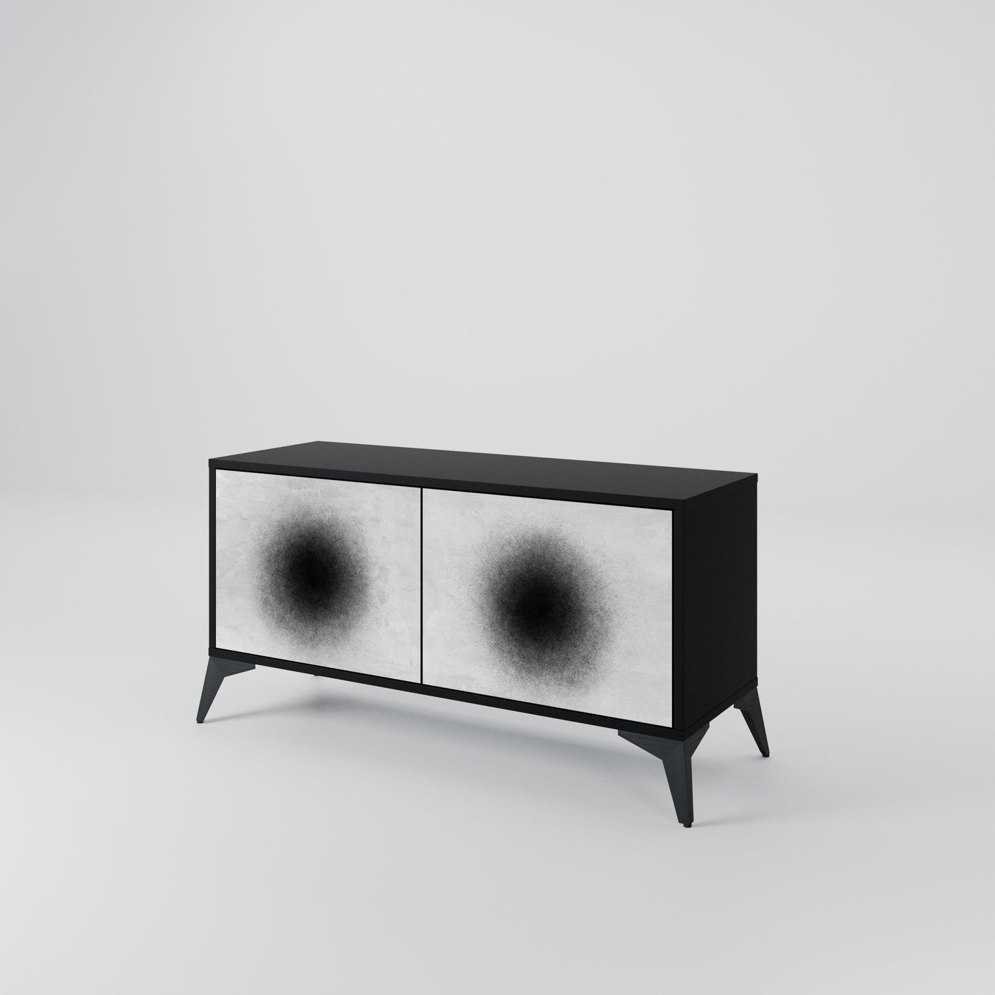 BLACK HOLE Móvel de TV Compacto de 2 Portas