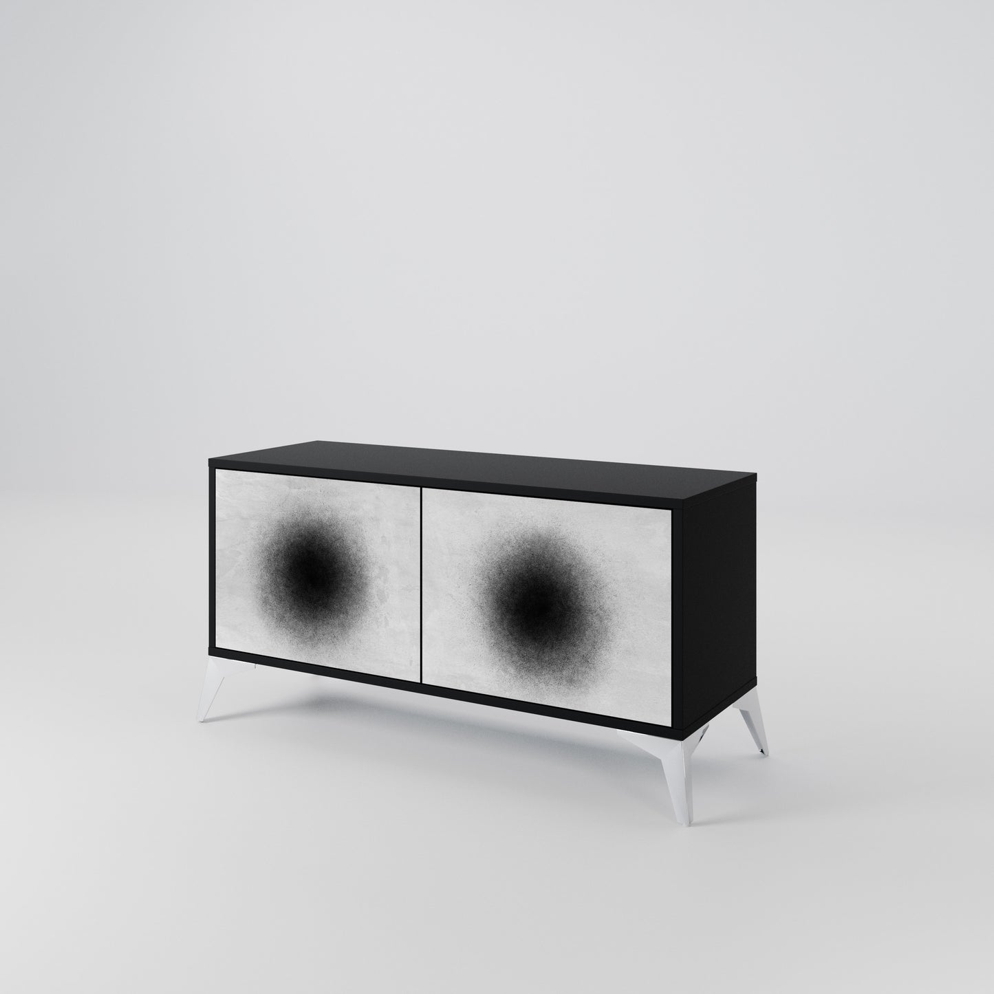 BLACK HOLE Móvel de TV Compacto de 2 Portas