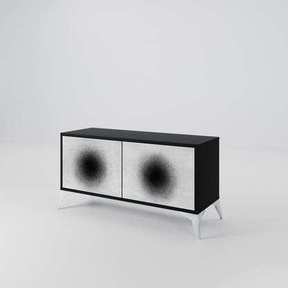 BLACK HOLE Móvel de TV Compacto de 2 Portas