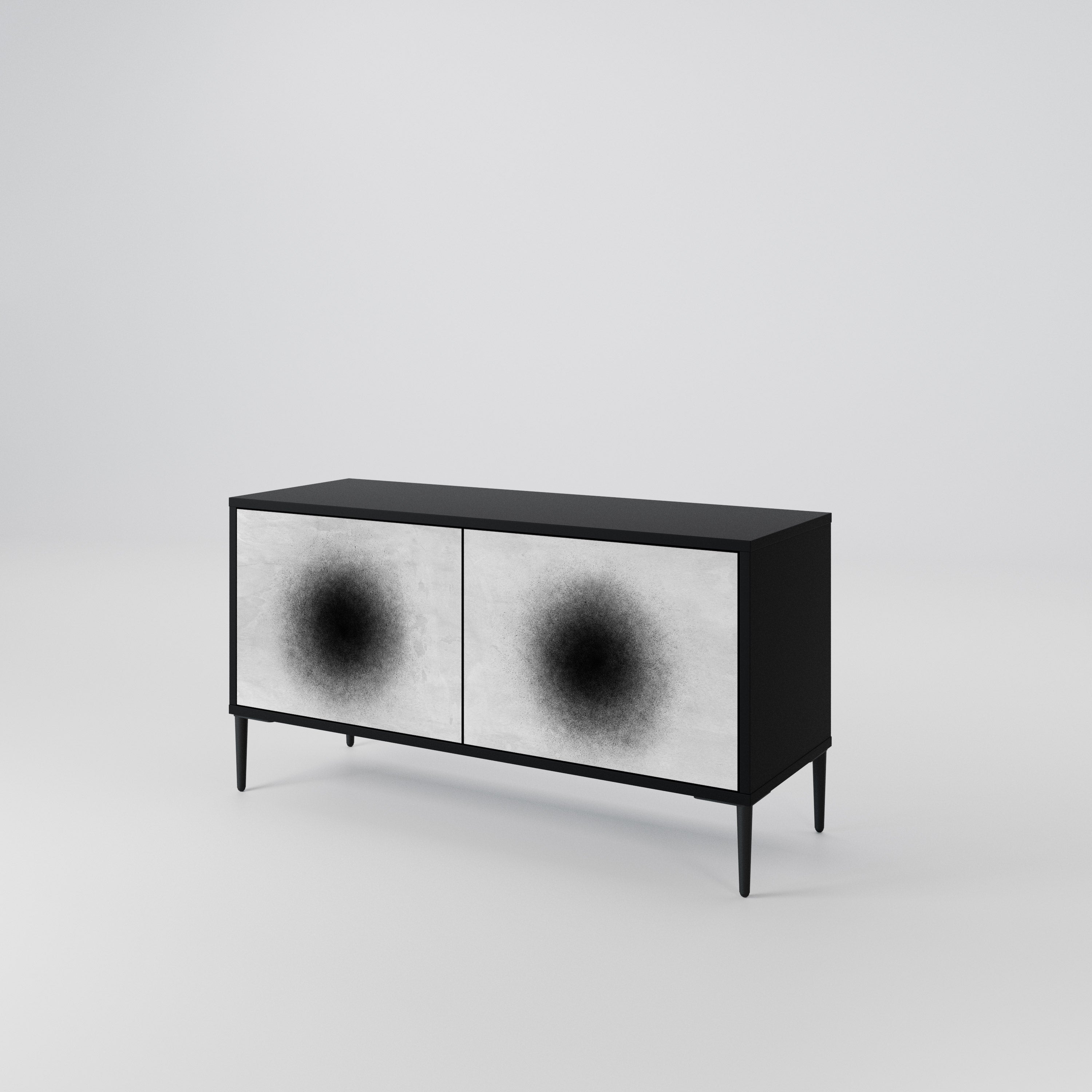BLACK HOLE Compact 2-Door TV Cabinet