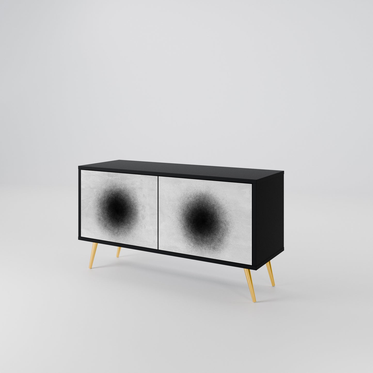 BLACK HOLE Móvel de TV Compacto de 2 Portas