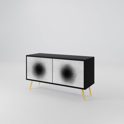 BLACK HOLE Móvel de TV Compacto de 2 Portas