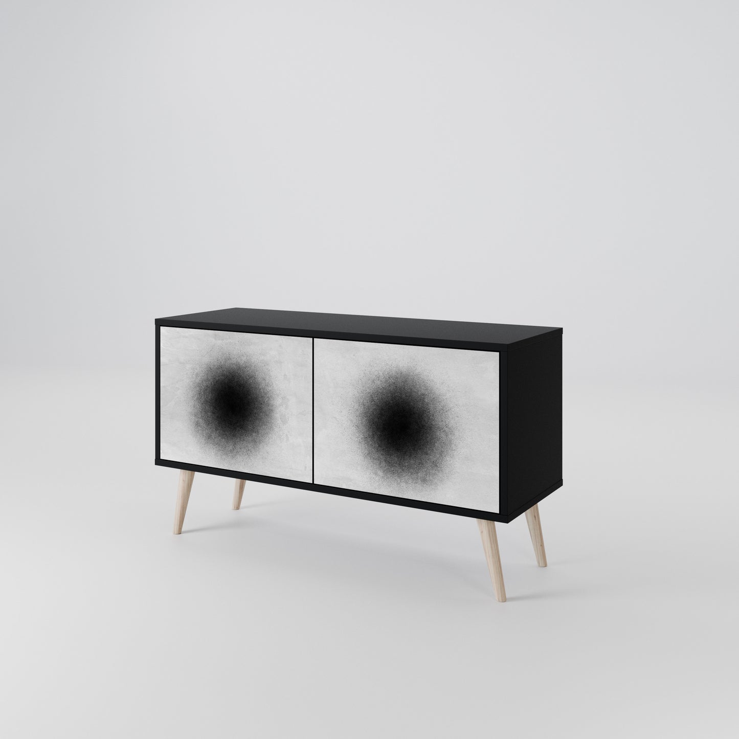 BLACK HOLE Móvel de TV Compacto de 2 Portas