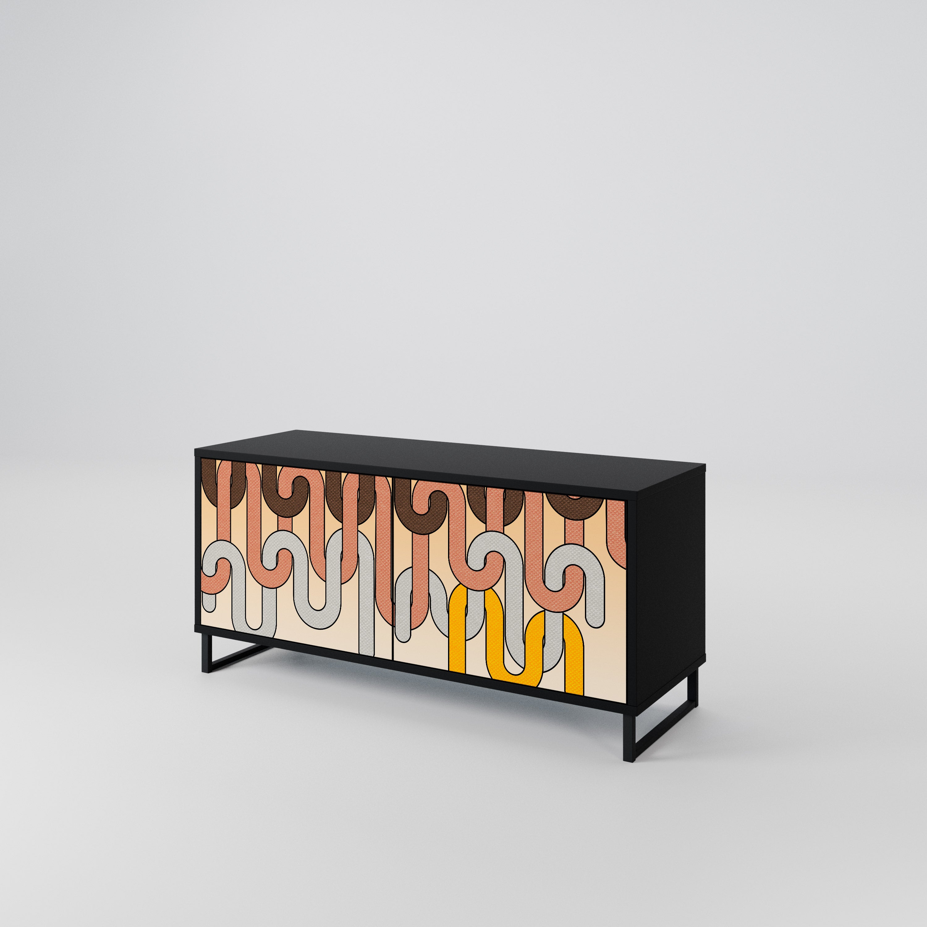 COLORFUL STRINGS Compact 2-Door TV Cabinet