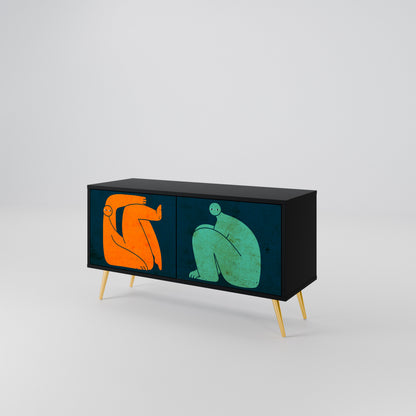 TOGETHER BUT SEPARATELY Kompakt TV-bänk med 2 dörrar