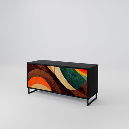 COLORFUL STRANDS Kompakt TV-bänk med 2 dörrar
