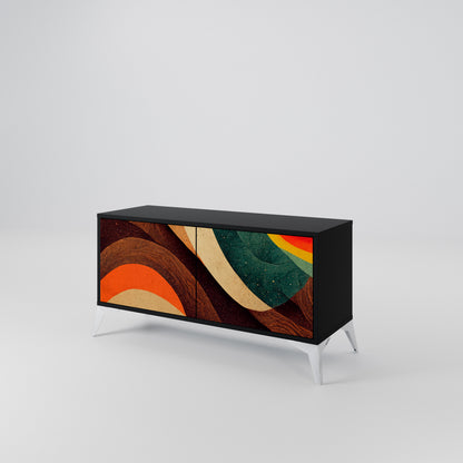 COLORFUL STRANDS Kompakt TV-bänk med 2 dörrar