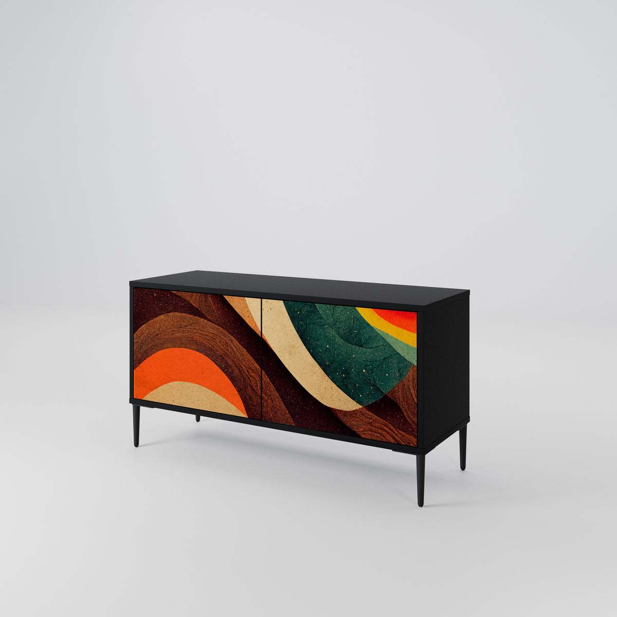 COLORFUL STRANDS Kompakt TV-bänk med 2 dörrar