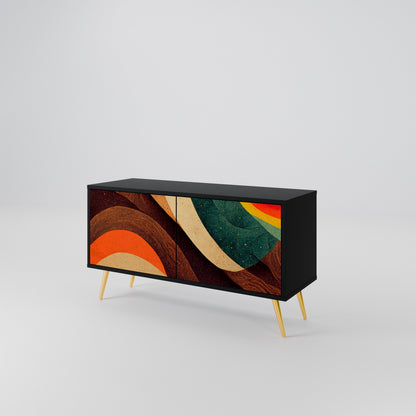 COLORFUL STRANDS Kompakt TV-bänk med 2 dörrar
