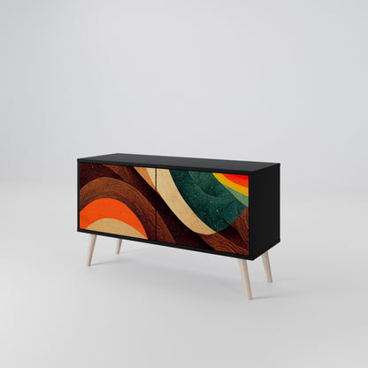 COLORFUL STRANDS Kompakt TV-bänk med 2 dörrar
