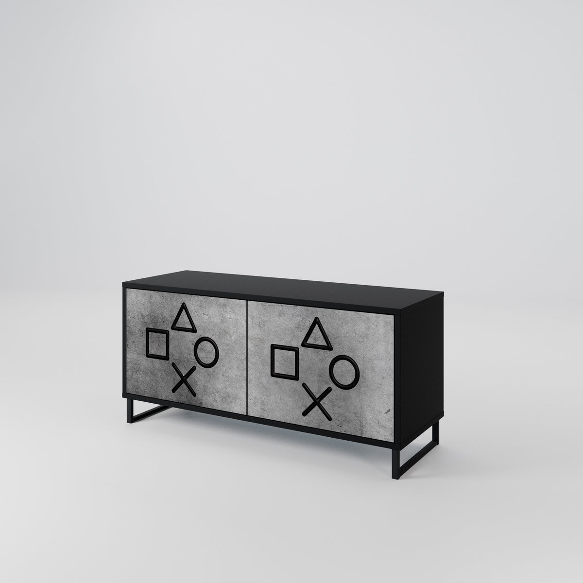 GAMER CHOICE Mueble de TV Compacto de 2 puertas