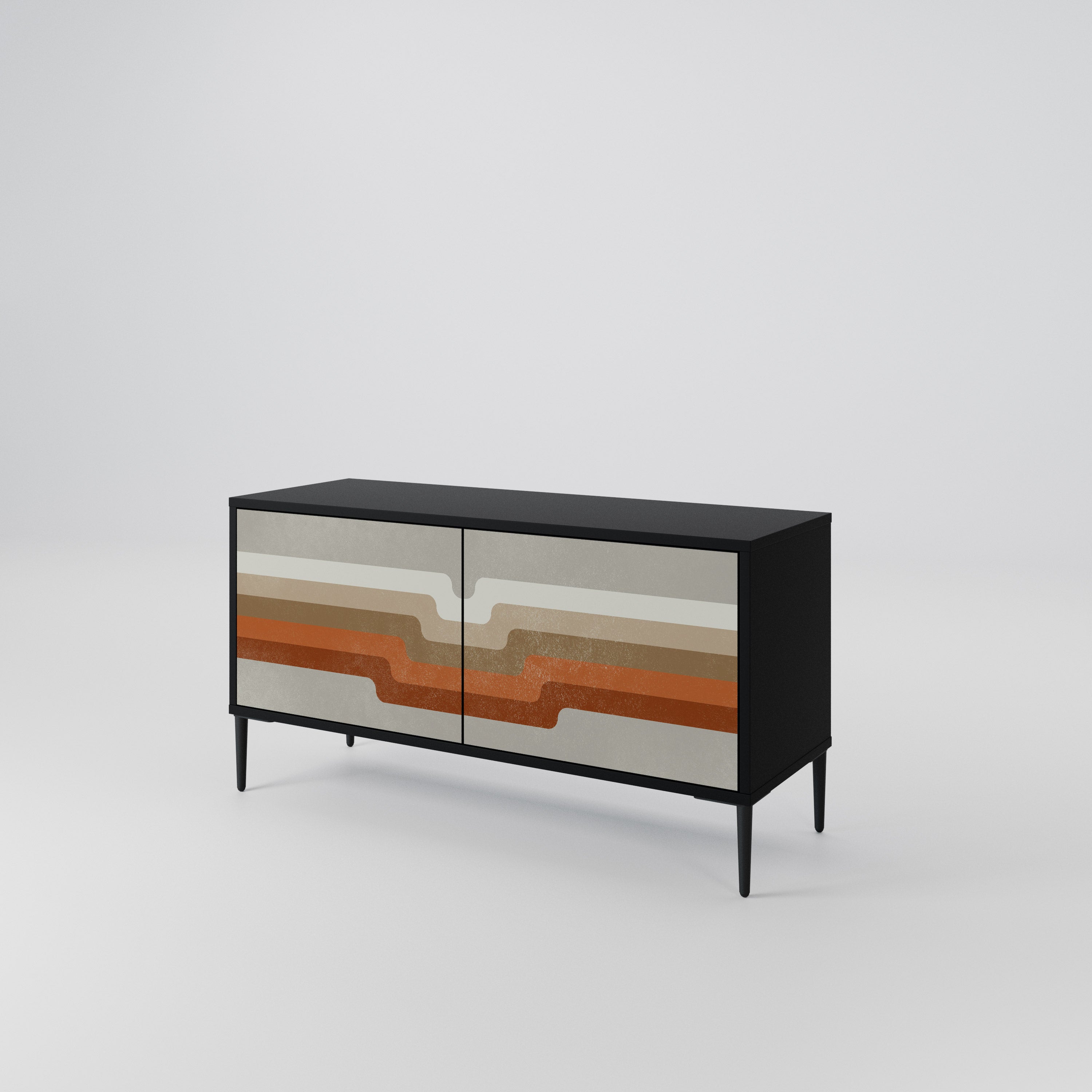 PECULIAR TRAIL Compact 2-Door TV Cabinet