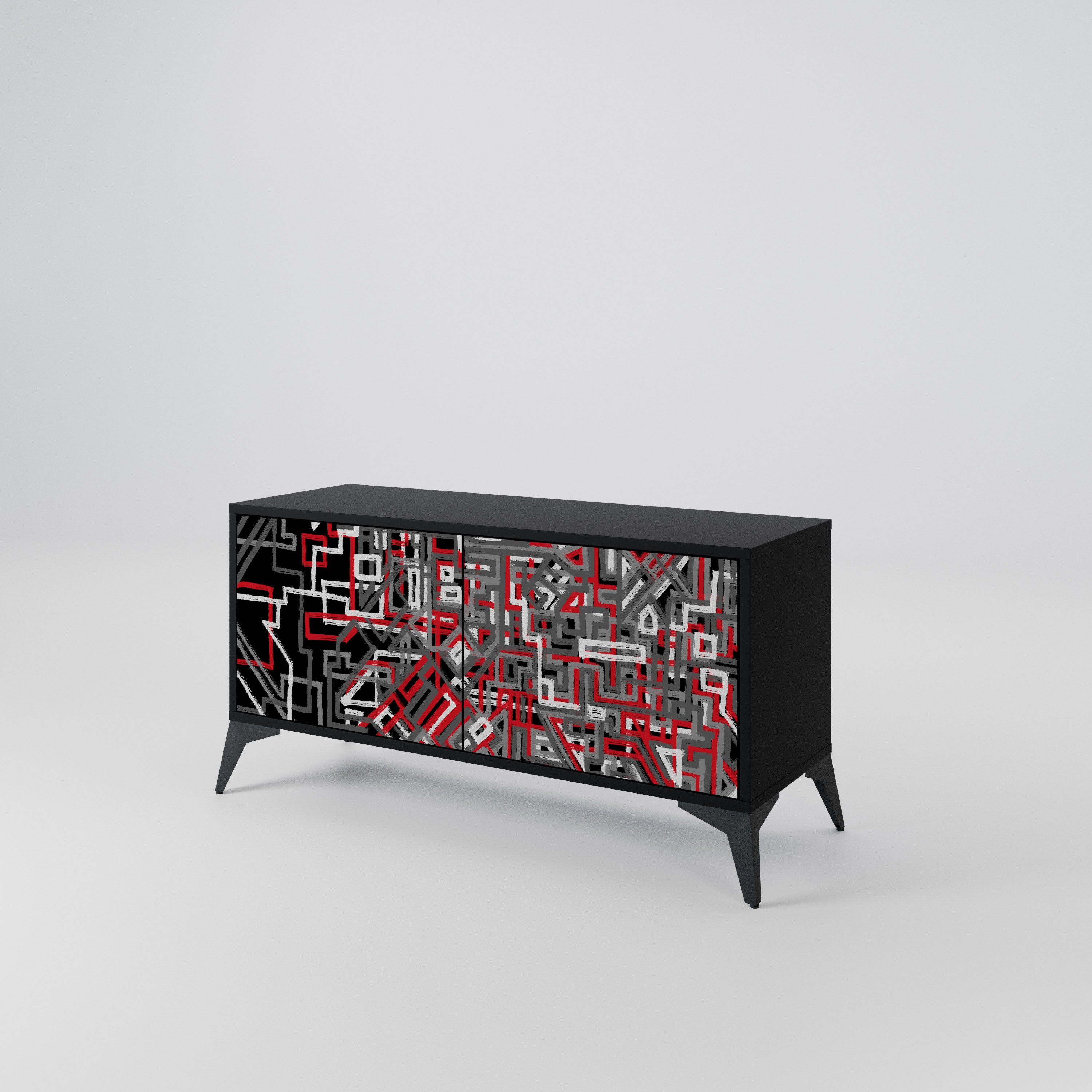 BROKEN LINES Compact 2-Door TV Cabinet