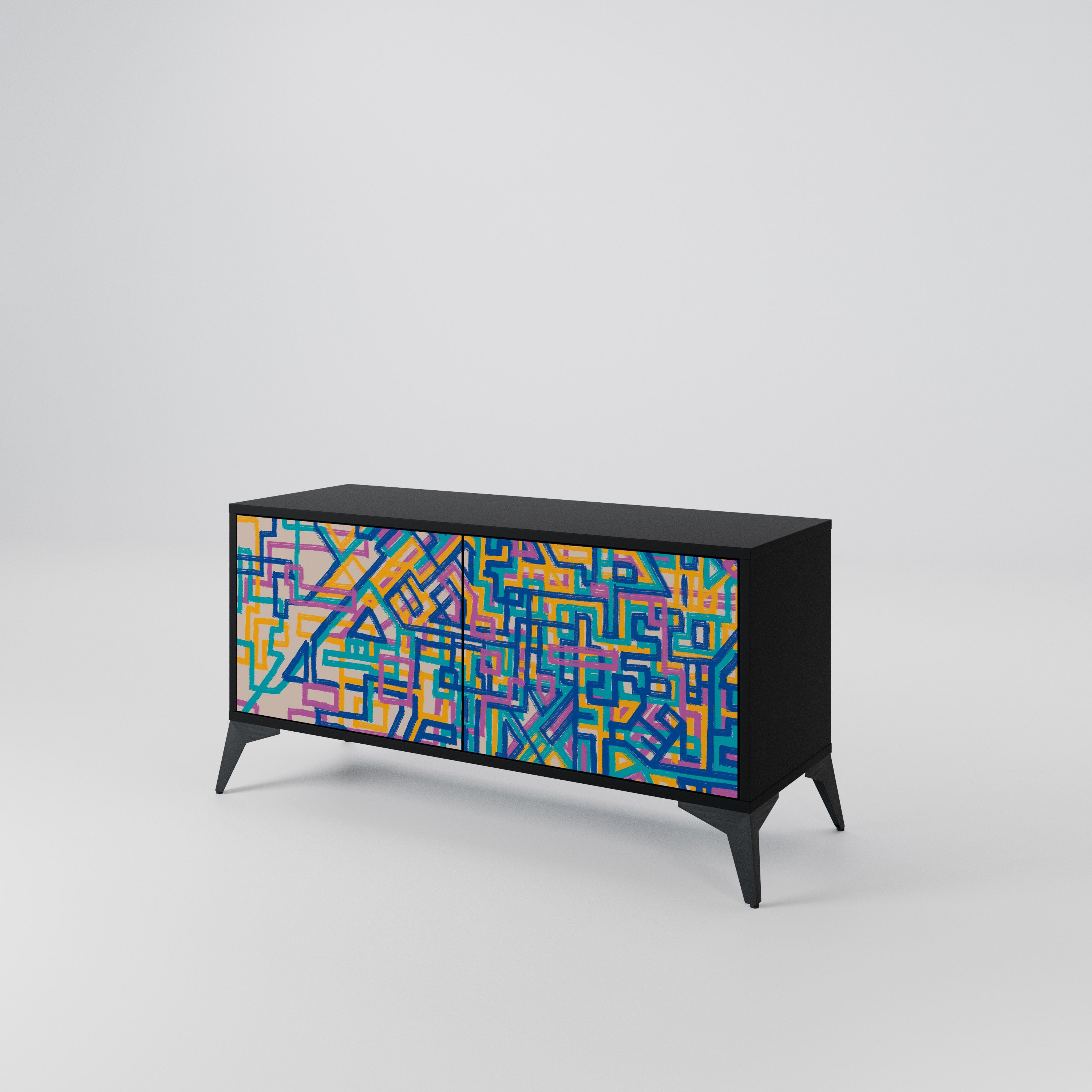 MEMORIES MAP Compact 2-Door TV Cabinet