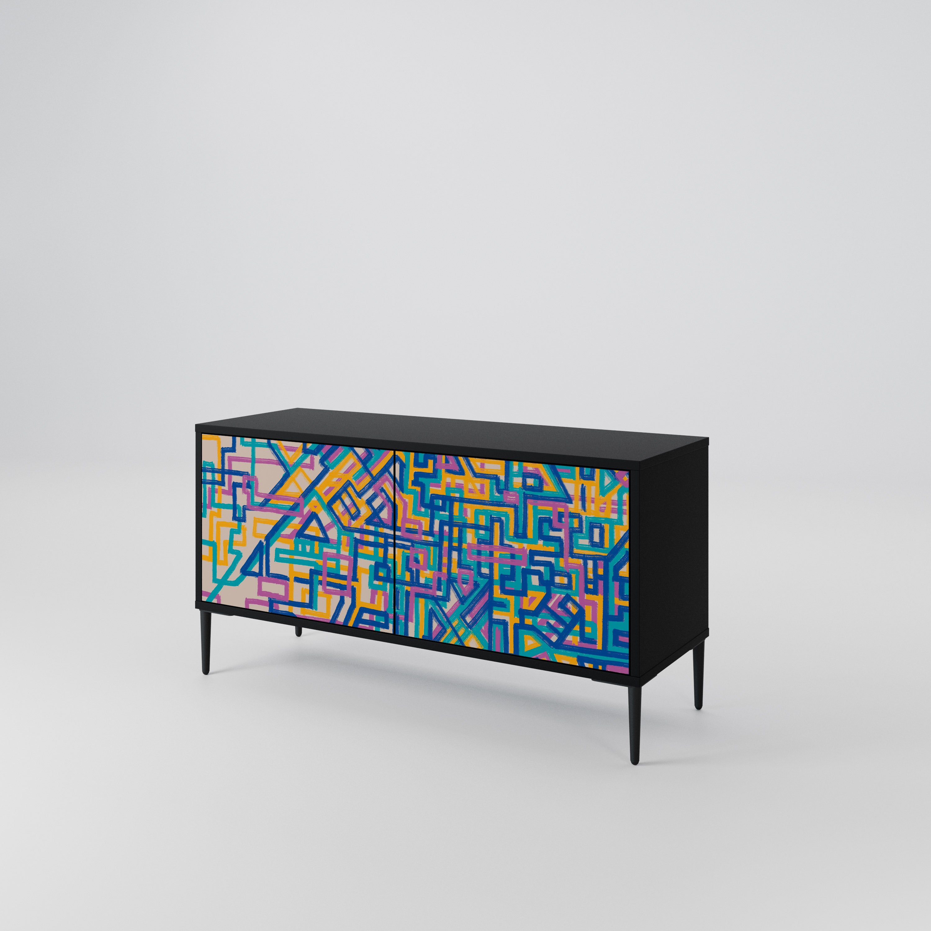 MEMORIES MAP Compact 2-Door TV Cabinet