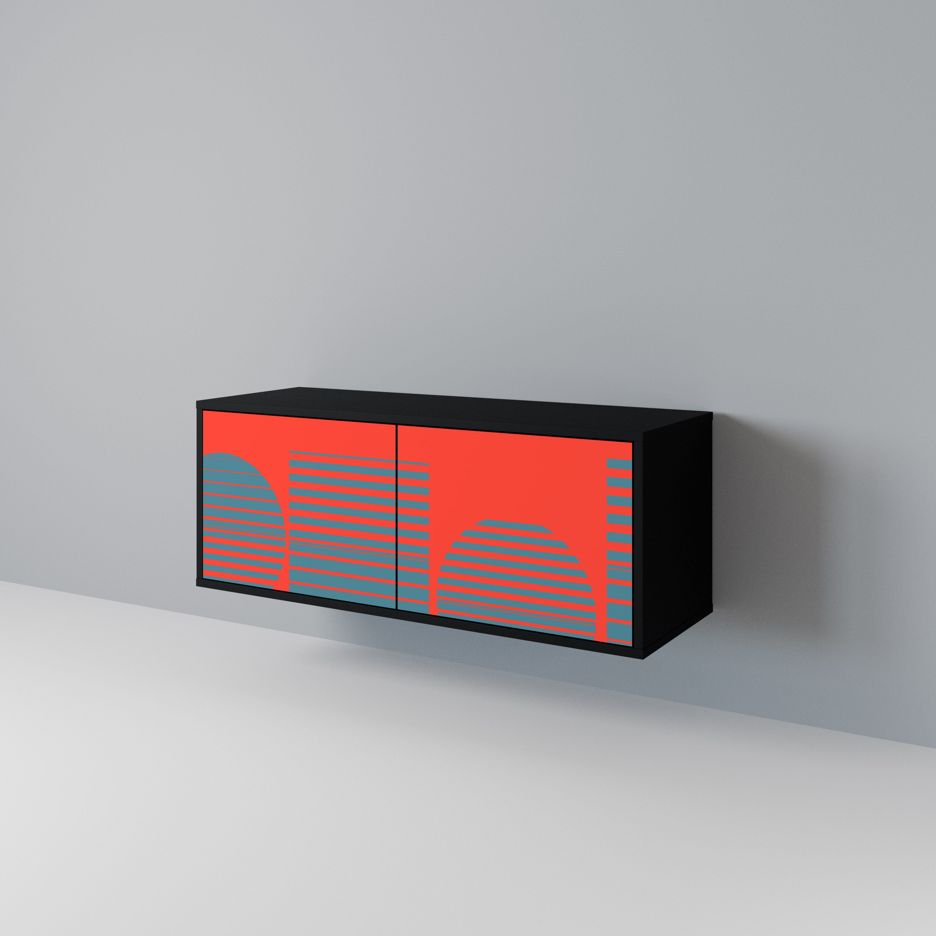 RISING GEOMETRY STARS Compact 2-Door TV Cabinet