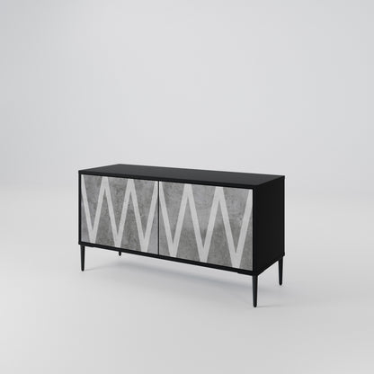 SOLID ZIG ZAG Kompaktní dvoudveřový TV stolek