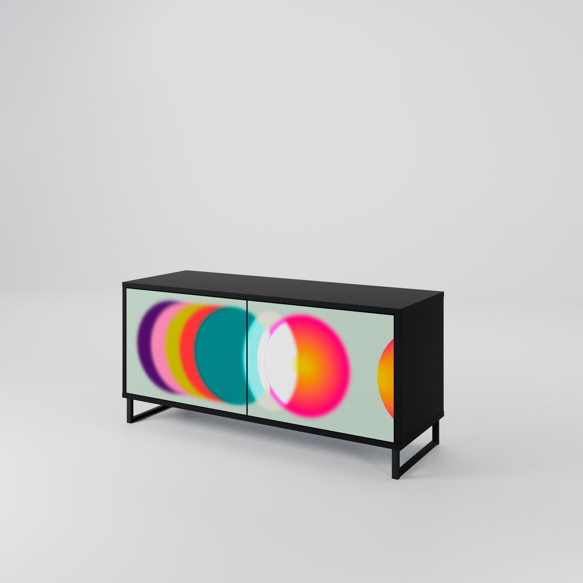 SYMPHONY OF COLORS Kompakt TV-bänk med 2 dörrar
