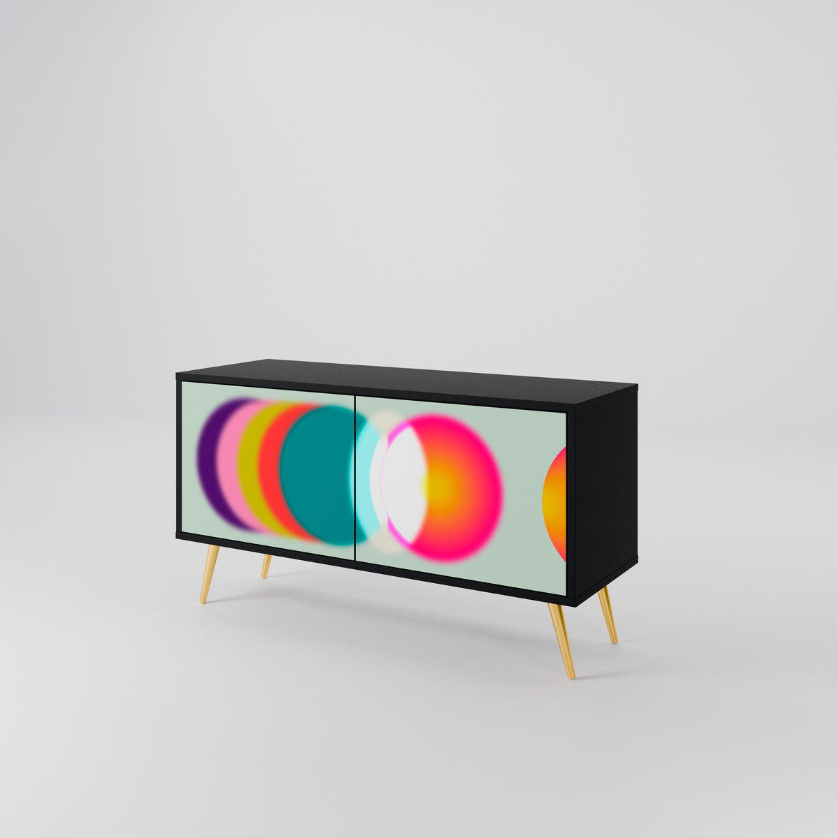 SYMPHONY OF COLORS Kompakt TV-bänk med 2 dörrar