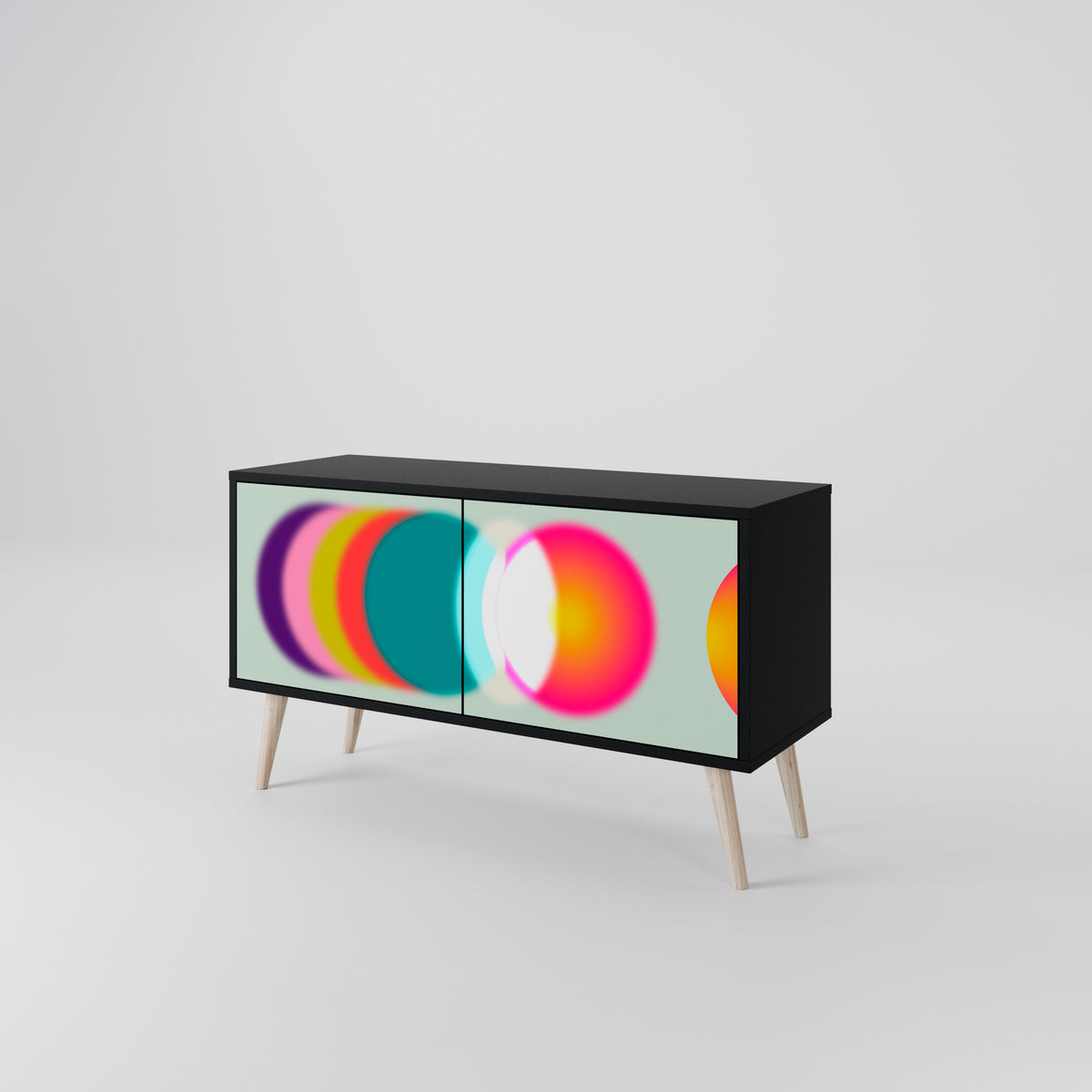 SYMPHONY OF COLORS Kompakt TV-bänk med 2 dörrar
