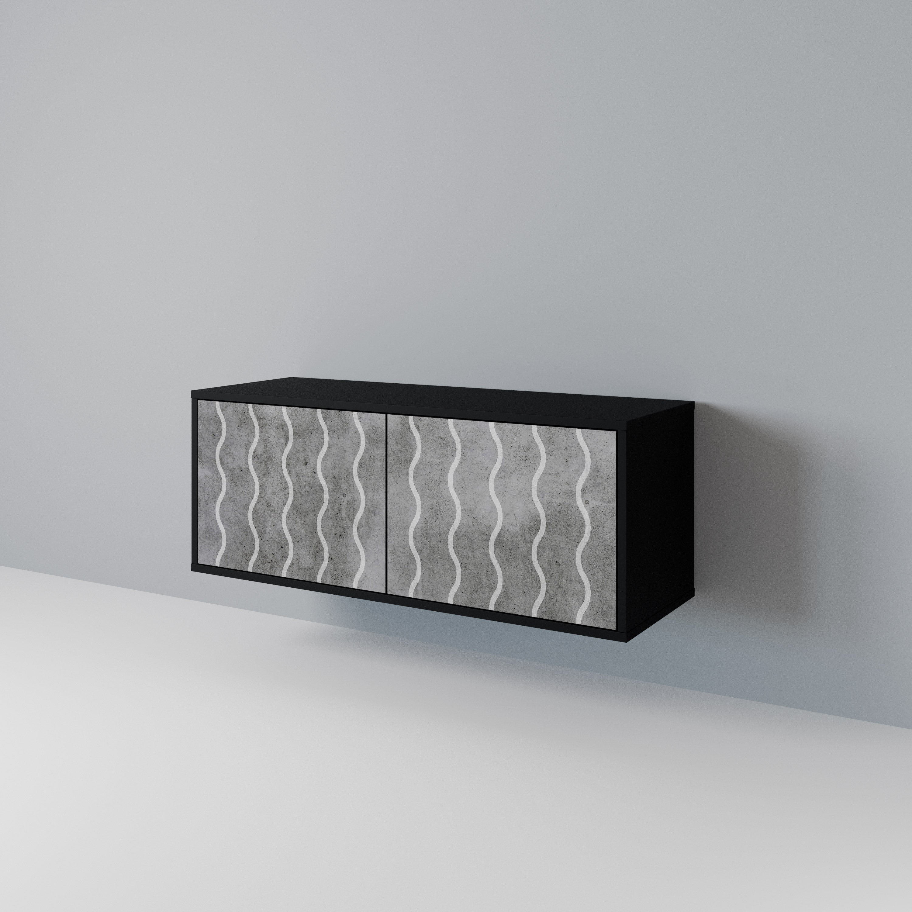 WAVES OF CONCRETE Συμπαγές έπιπλο τηλεόρασης 2-θυρών