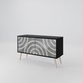 CIRCLE CONCRETE Compact 2-Door TV Cabinet