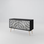 CIRCLE CONCRETE Compact 2-Door TV Cabinet