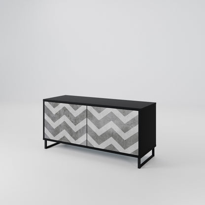 TOUGH ZIG ZAG Compact 2-Door TV Cabinet