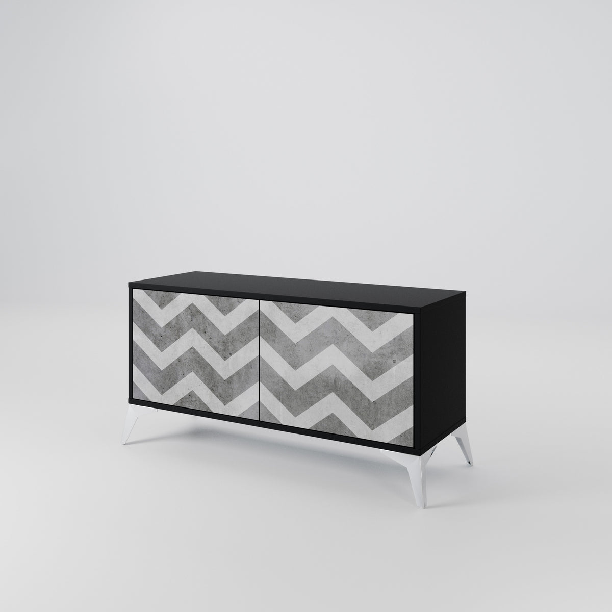 TOUGH ZIG ZAG Kompakt TV-bänk med 2 dörrar
