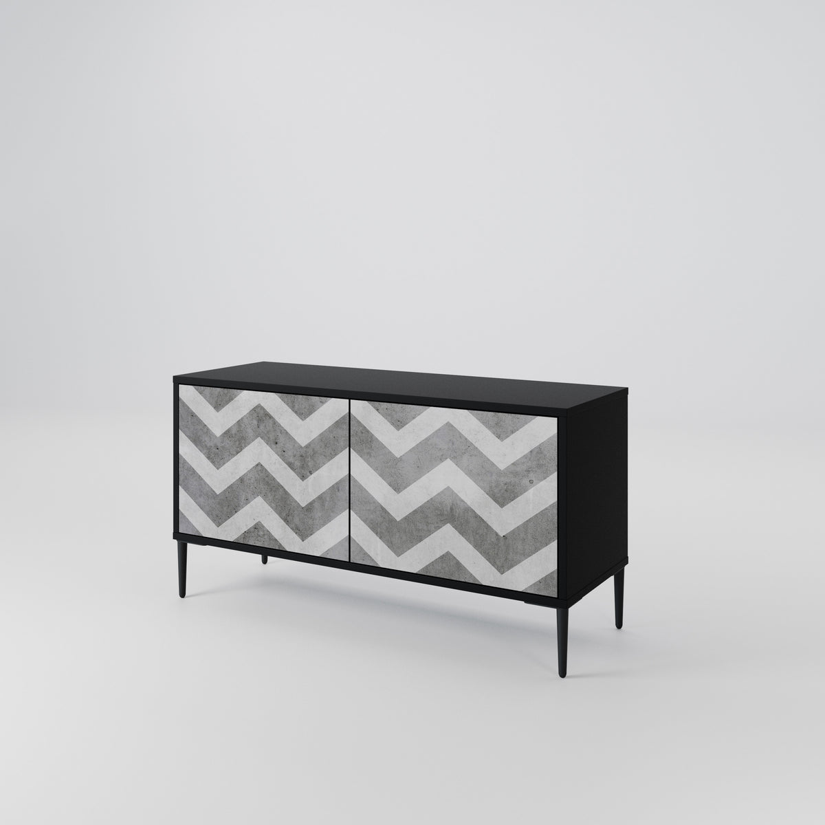TOUGH ZIG ZAG Compact 2-Door TV Cabinet