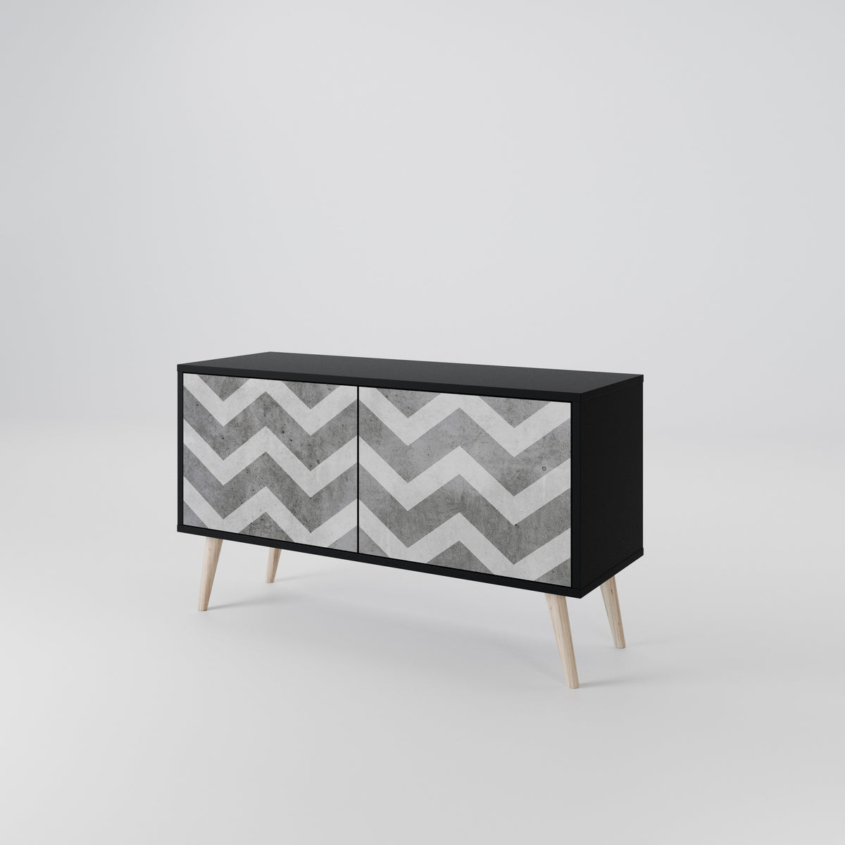 TOUGH ZIG ZAG Compact 2-Door TV Cabinet