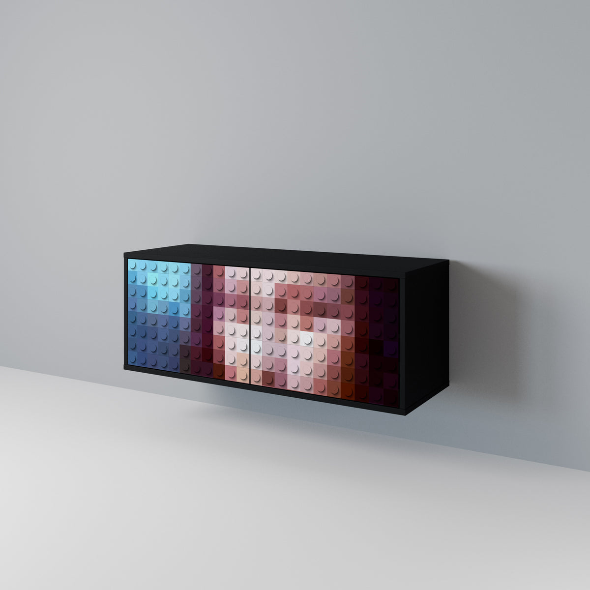 CONSTRUCTIVE ART Mueble de TV Compacto de 2 puertas