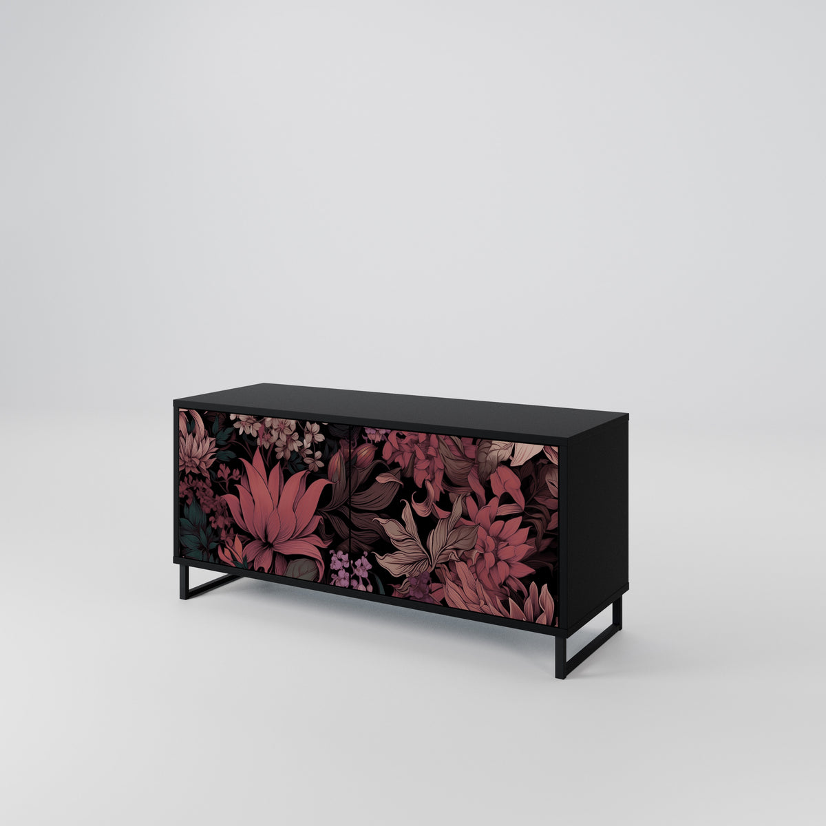 FLORAL WHISPER Kompakt TV-bänk med 2 dörrar