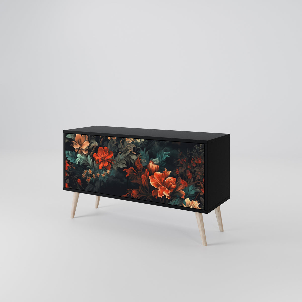 IMAGINARY BLOSSOM Kompakt TV-bänk med 2 dörrar