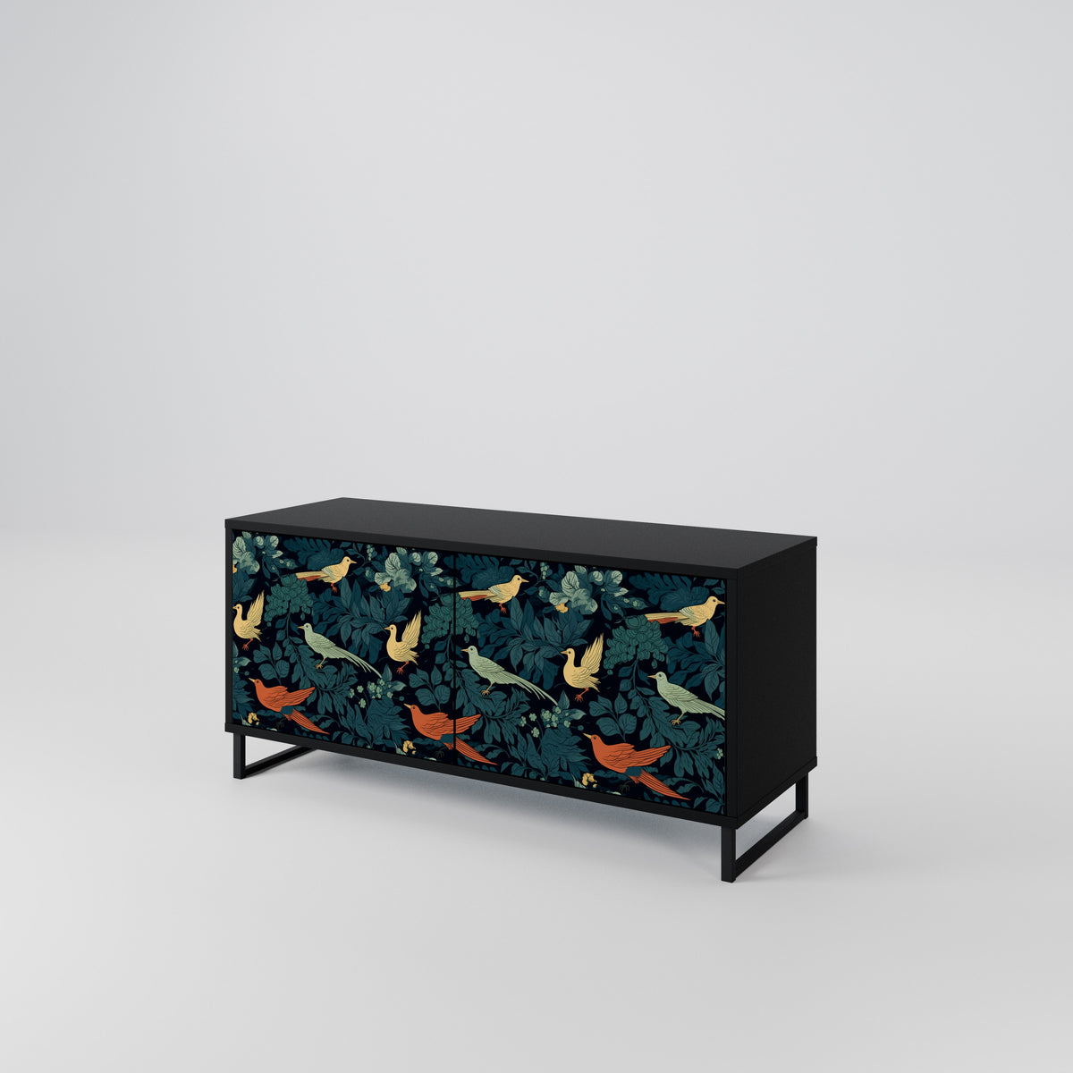 FOWL ORNAMENT Kompaktes 2-türiges TV-Lowboard