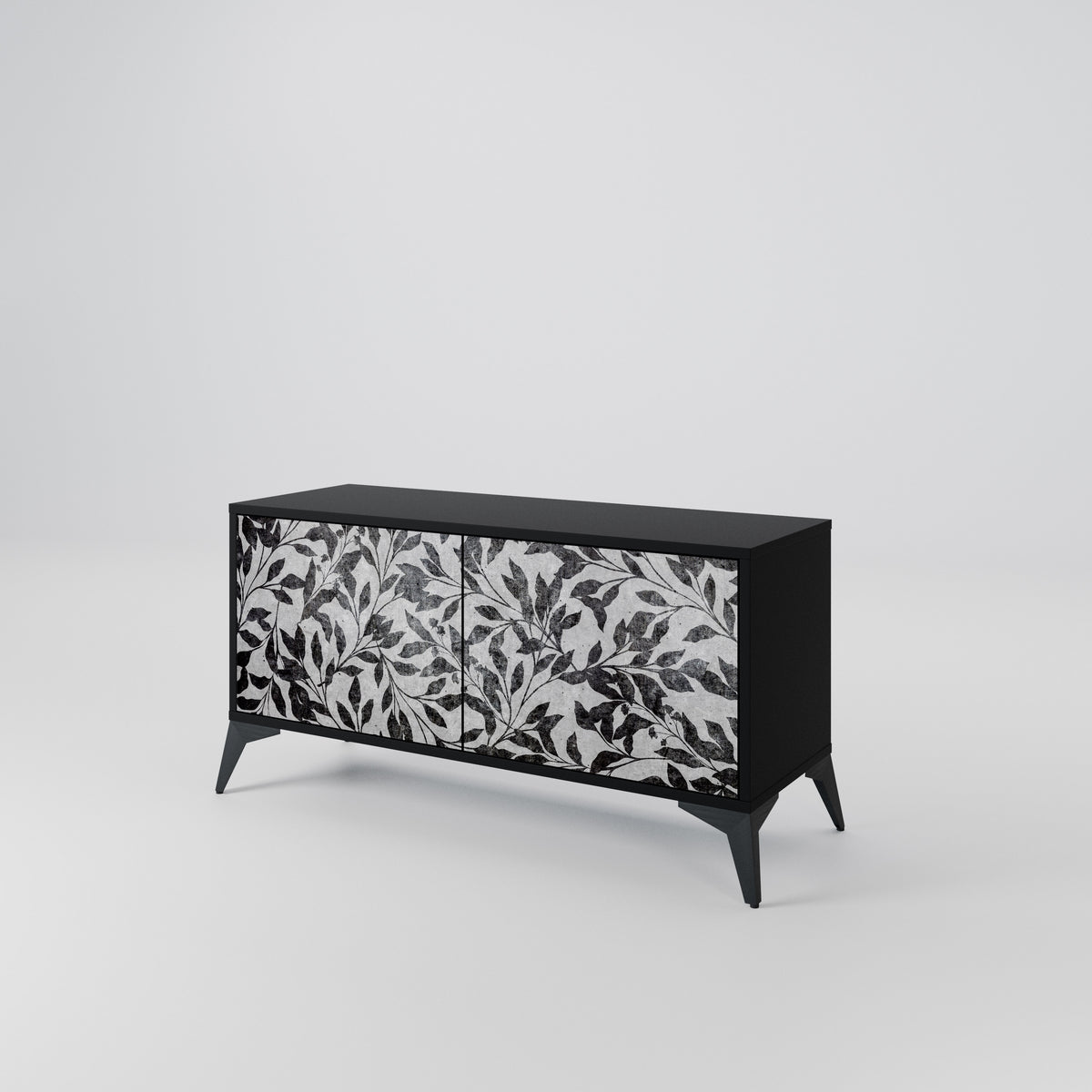 CHARCOAL SPROUT Kompakt TV-bänk med 2 dörrar